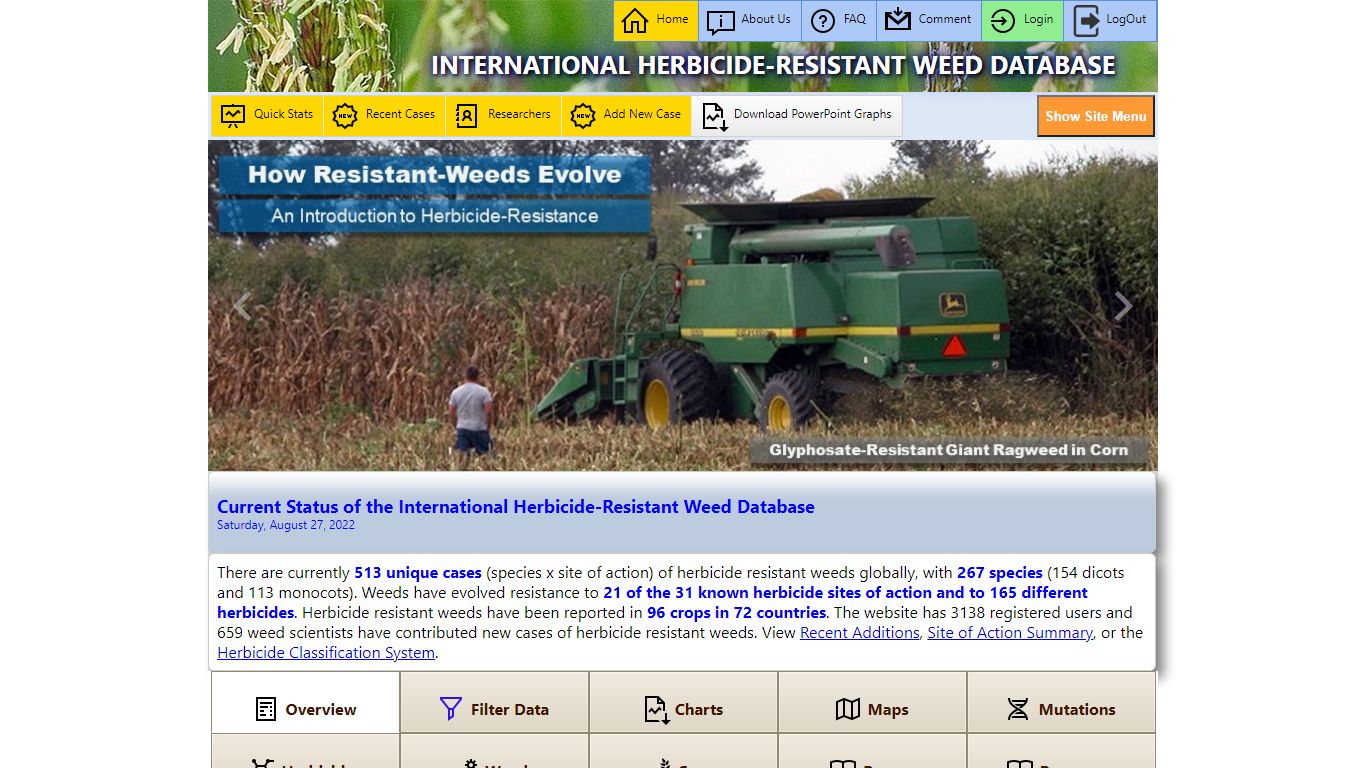 International Herbicide-Resistant Weed Database